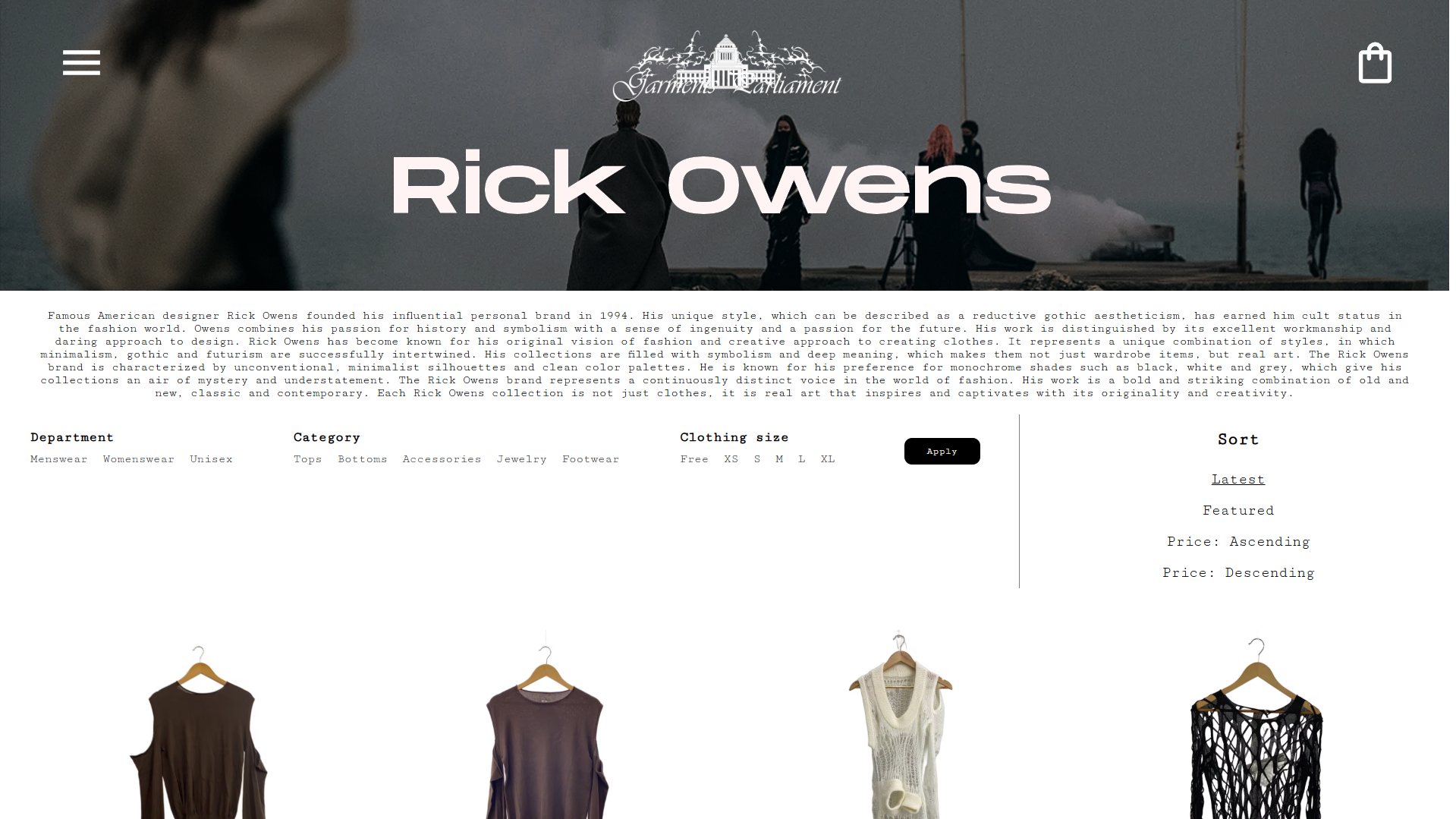 Garments Parliament Designer Page